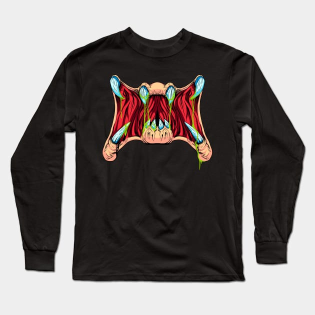 Open Wide You Ugly Monster Long Sleeve T-Shirt by manoystee